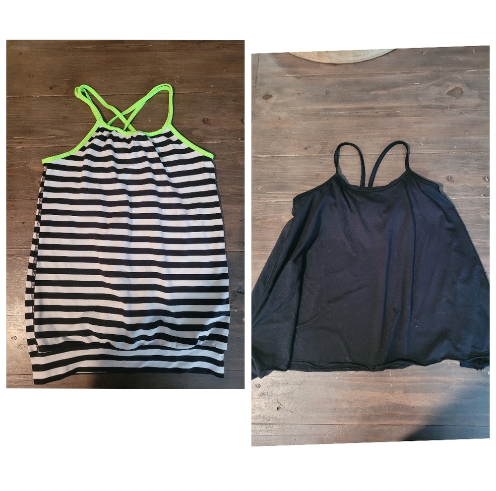 Girls triple flip athletic tanks size 4